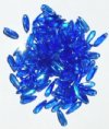 100 3x11mm Transparent Sapphire AB Dagger Beads
